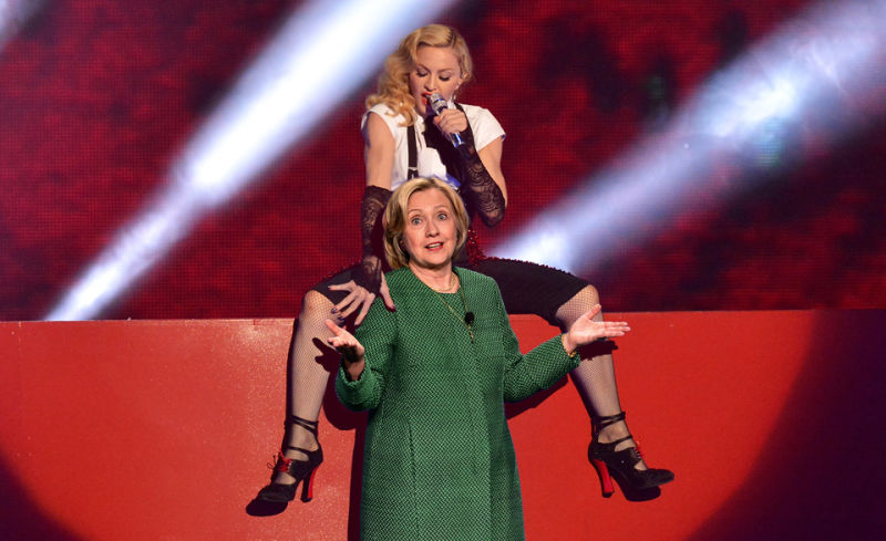 Resultado de imagem para madonna e hillary