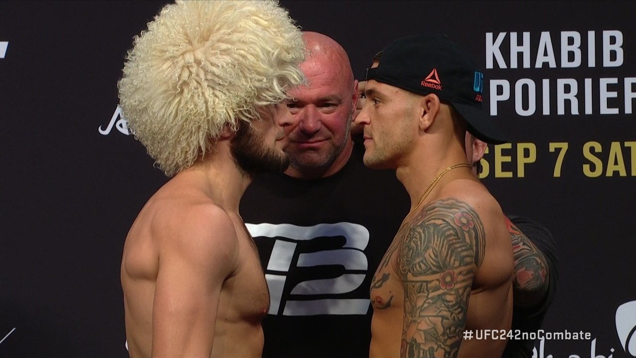 Pesagem Cerimonial Do Ufc Tem Encaradas Calmas Khabib E Poirier